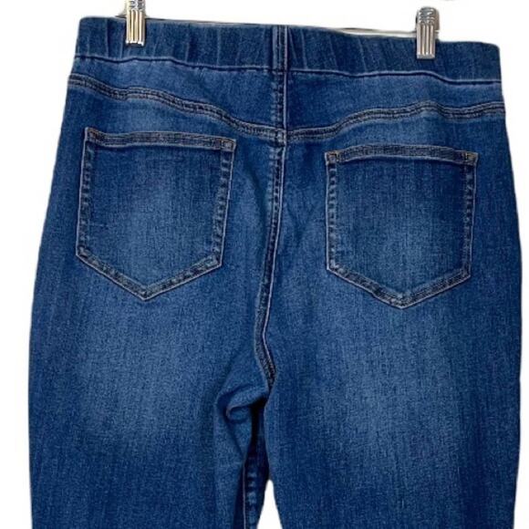 Lands’ End Semi High Rise Skinny Ankle Jeans Women’s Medium Blue Wash Size 12 - Picture 4 of 6